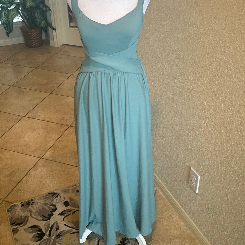Halara Size XS Criss Cross Flowy Maxi Dress With Pockets Casual Comfy Spring NEW